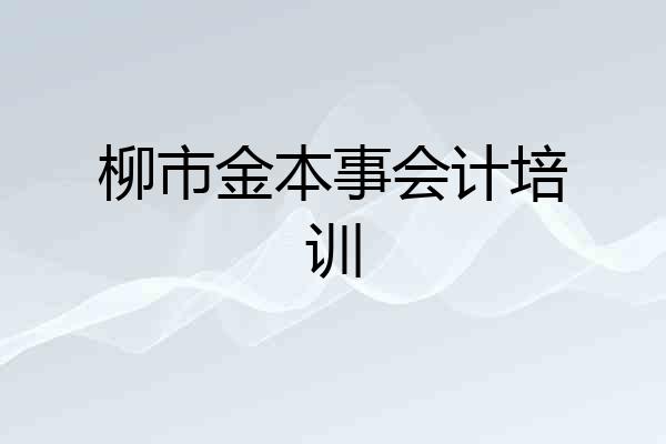 柳市金本事会计培训