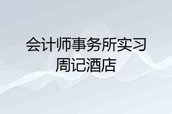 会计师事务所实习周记酒店