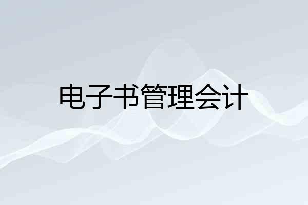 电子书管理会计