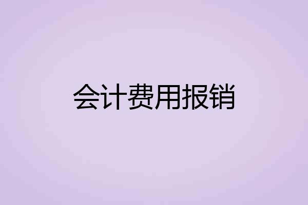 会计费用报销