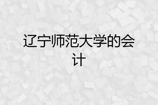 辽宁师范大学的会计