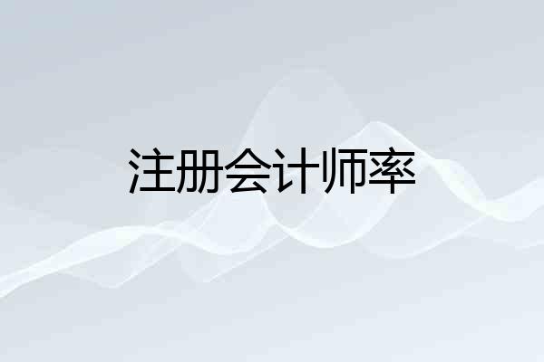 注册会计师率
