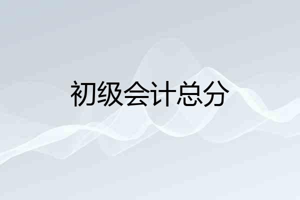 初级会计总分