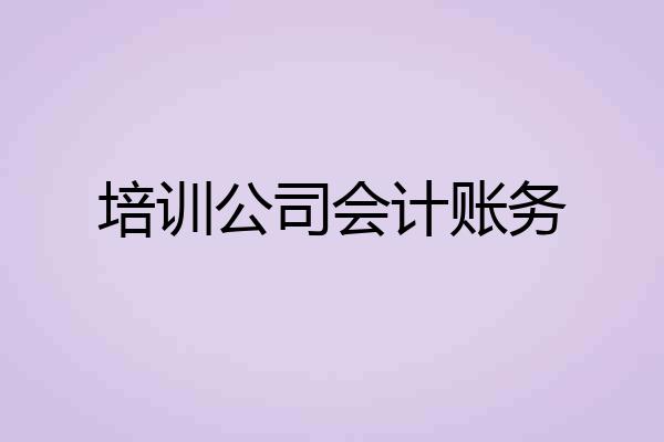 培训公司会计账务