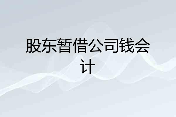 股东暂借公司钱会计