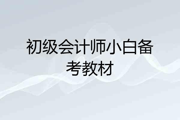 初级会计师小白备考教材