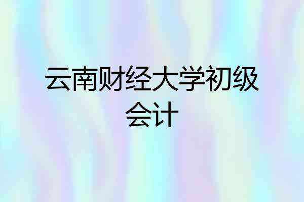云南财经大学初级会计