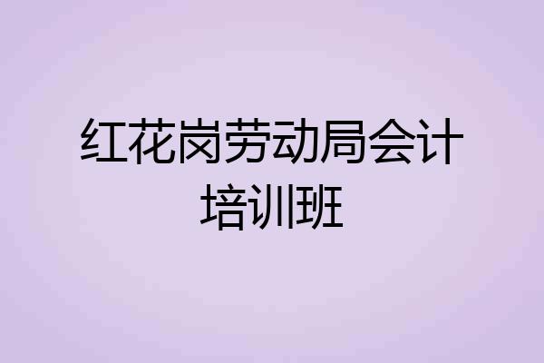 红花岗劳动局会计培训班
