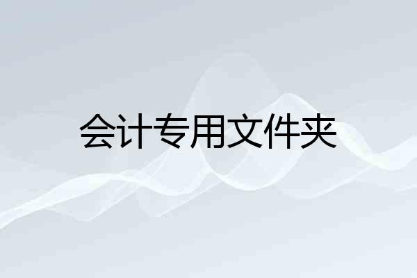 会计专用文件夹