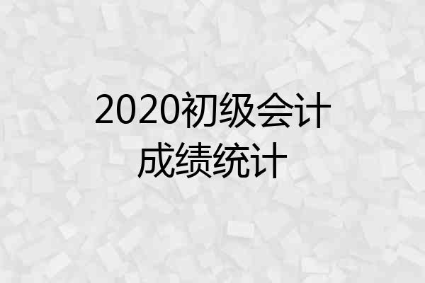 2020初级会计成绩统计
