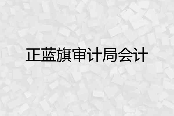 正蓝旗审计局会计