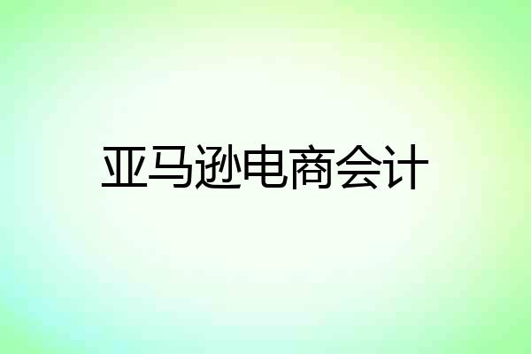 亚马逊电商会计