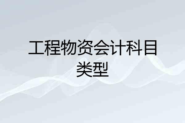 工程物资会计科目类型