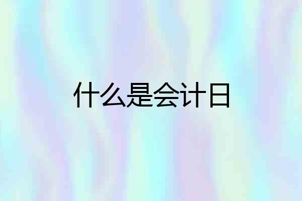 什么是会计日