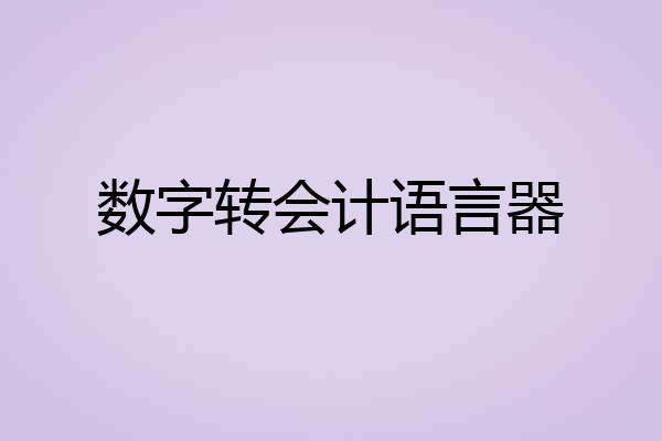 数字转会计语言器
