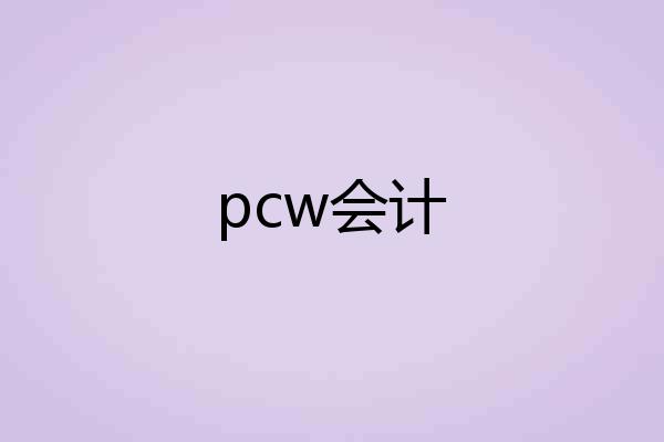 pcw会计
