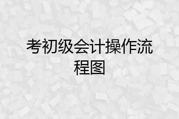 考初级会计操作流程图