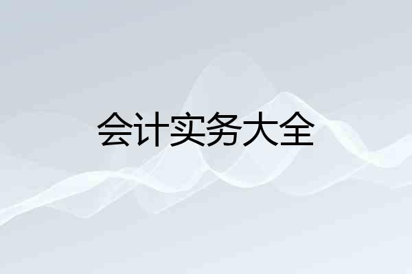 会计实务大全