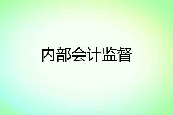 内部会计监督