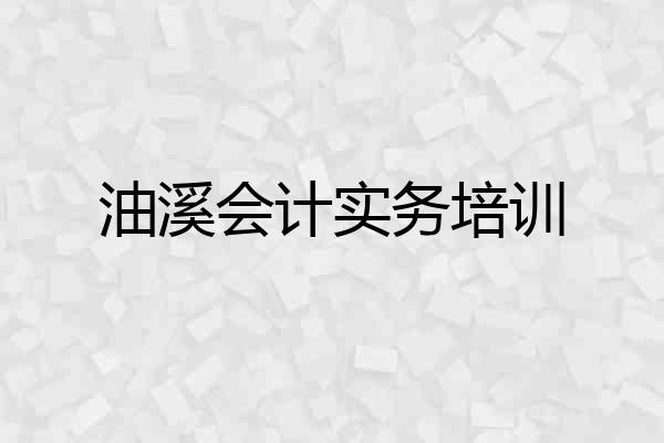 油溪会计实务培训