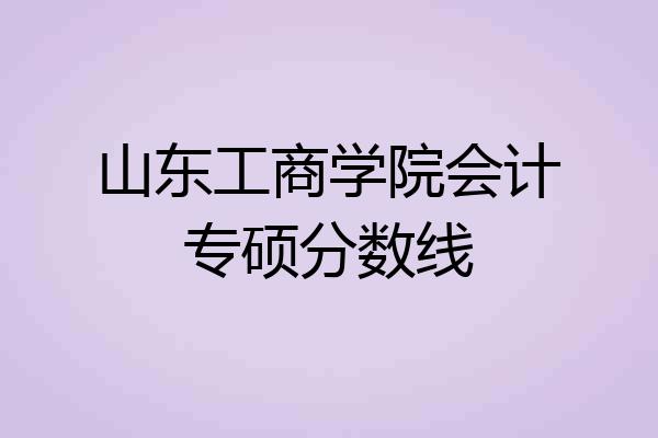 山东工商学院会计专硕分数线