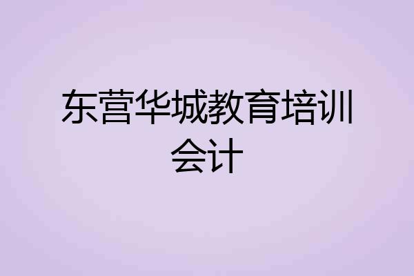 东营华城教育培训会计