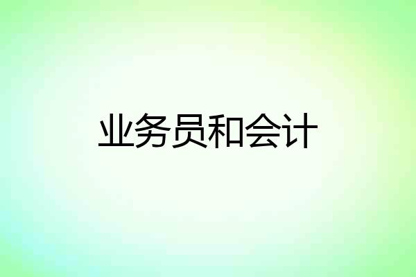业务员和会计