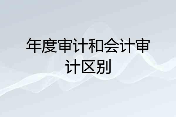 年度审计和会计审计区别