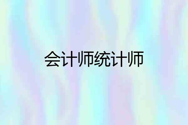 会计师统计师