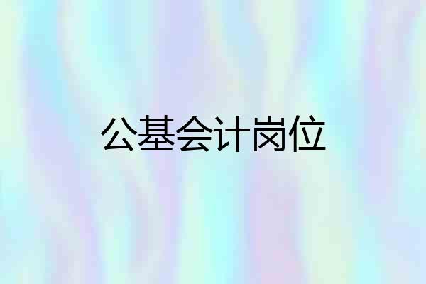 公基会计岗位