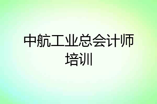 中航工业总会计师培训
