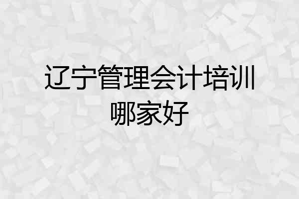 辽宁管理会计培训哪家好