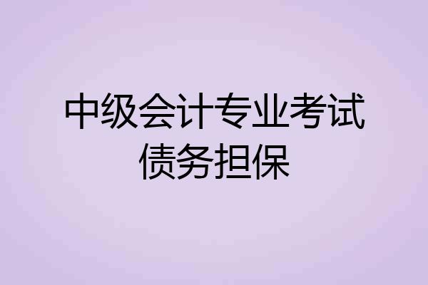 中级会计专业考试债务担保