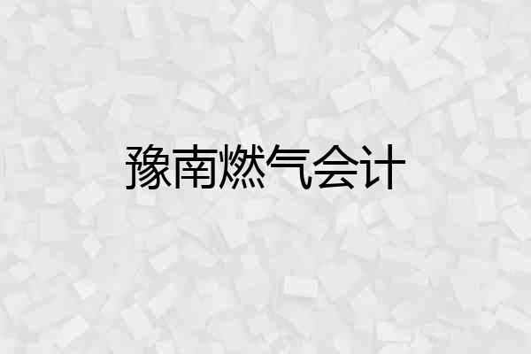 豫南燃气会计