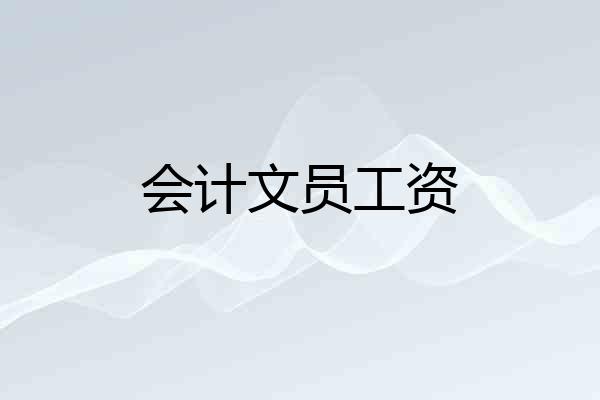 会计文员工资
