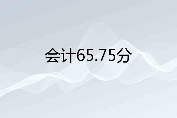 会计65.75分