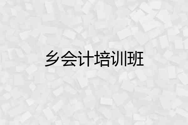 乡会计培训班