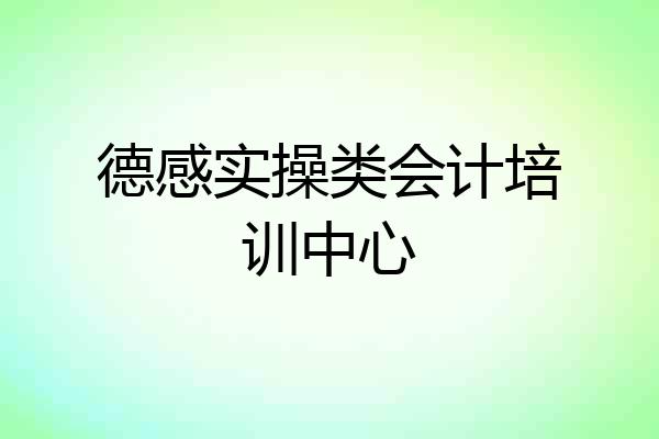 德感实操类会计培训中心
