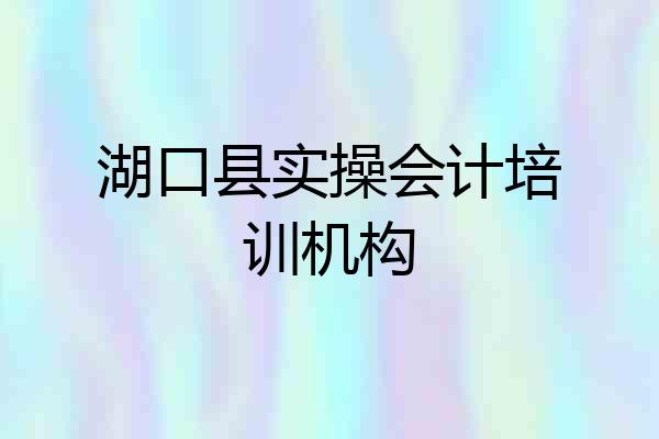 湖口县实操会计培训机构