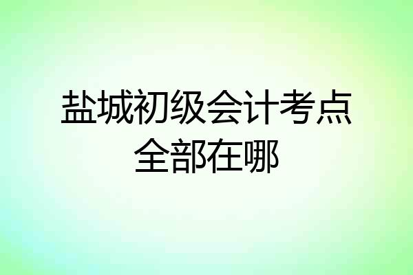 盐城初级会计考点全部在哪