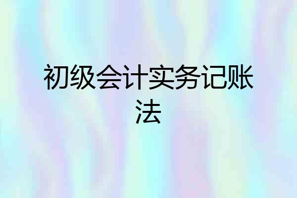 初级会计实务记账法