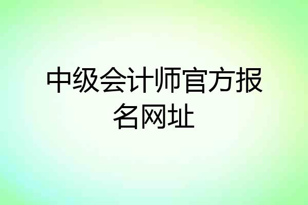 中级会计师官方报名网址