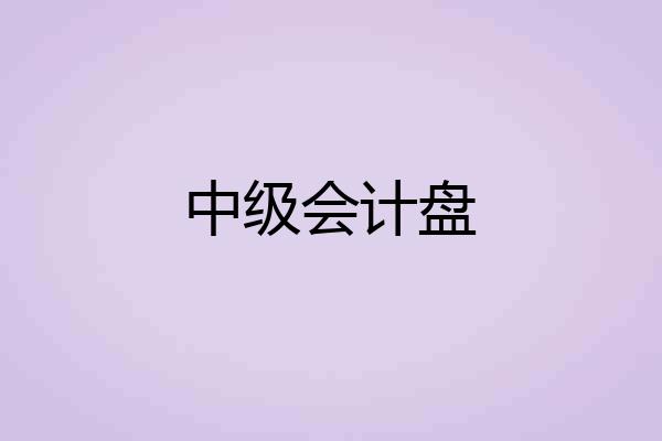 中级会计盘