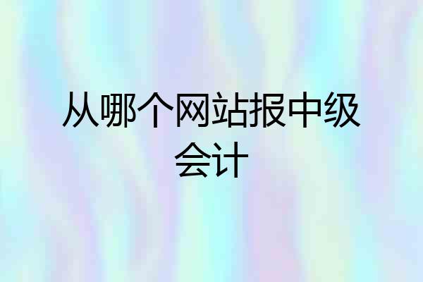 从哪个网站报中级会计