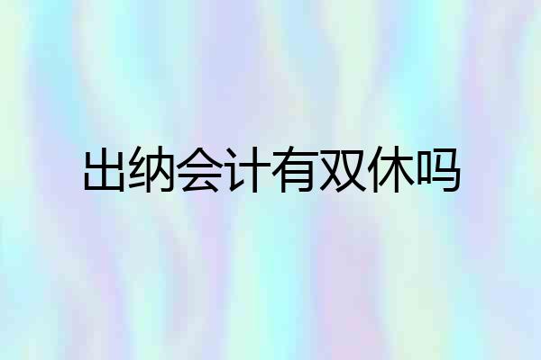 出纳会计有双休吗