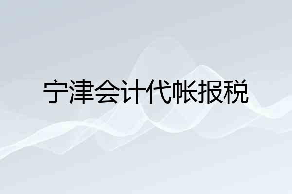 宁津会计代帐报税