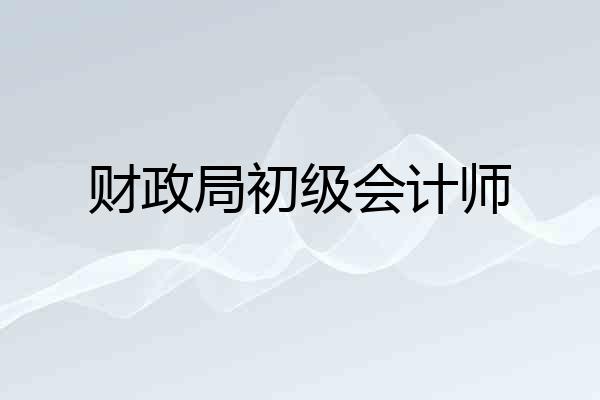 财政局初级会计师