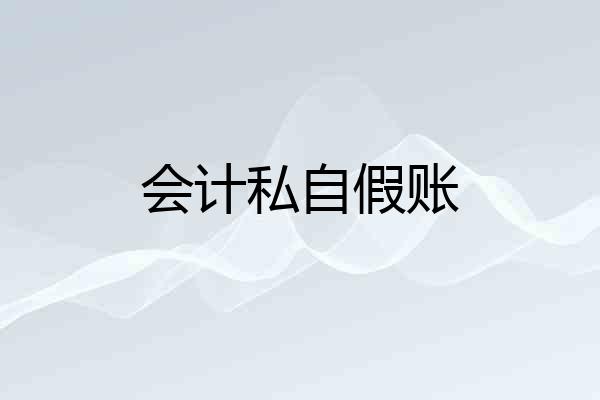会计私自假账