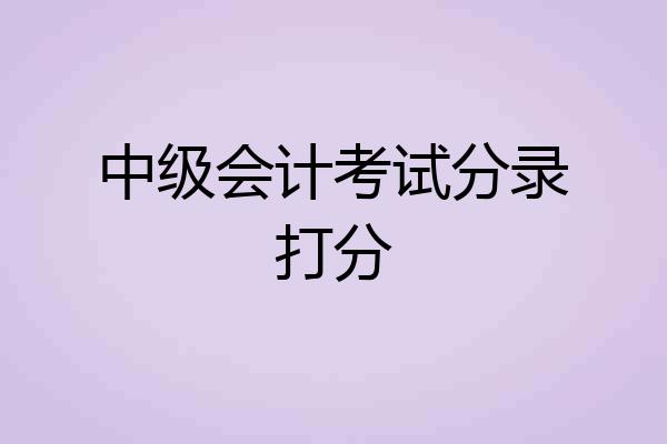 中级会计考试分录打分