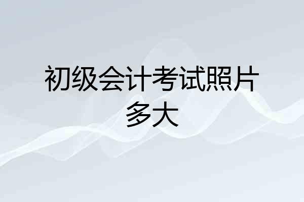 初级会计考试照片多大